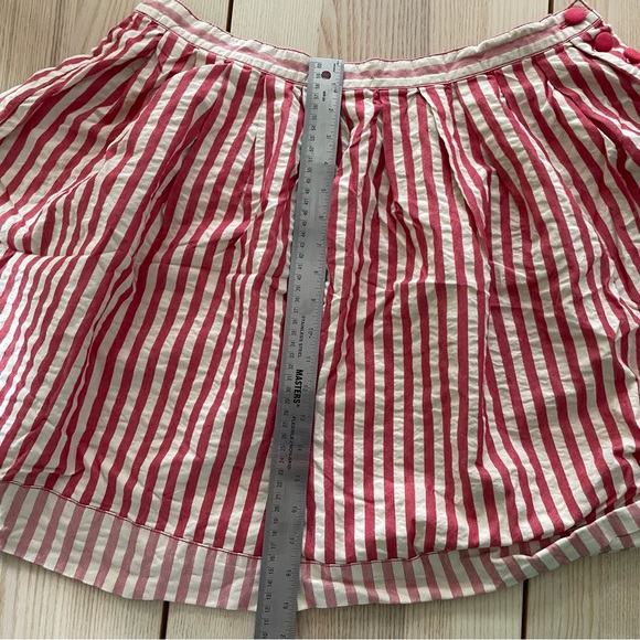 Kimchi & Blue cute red and white striped skirt button placket 12 Anthropologie - Picture 7 of 10